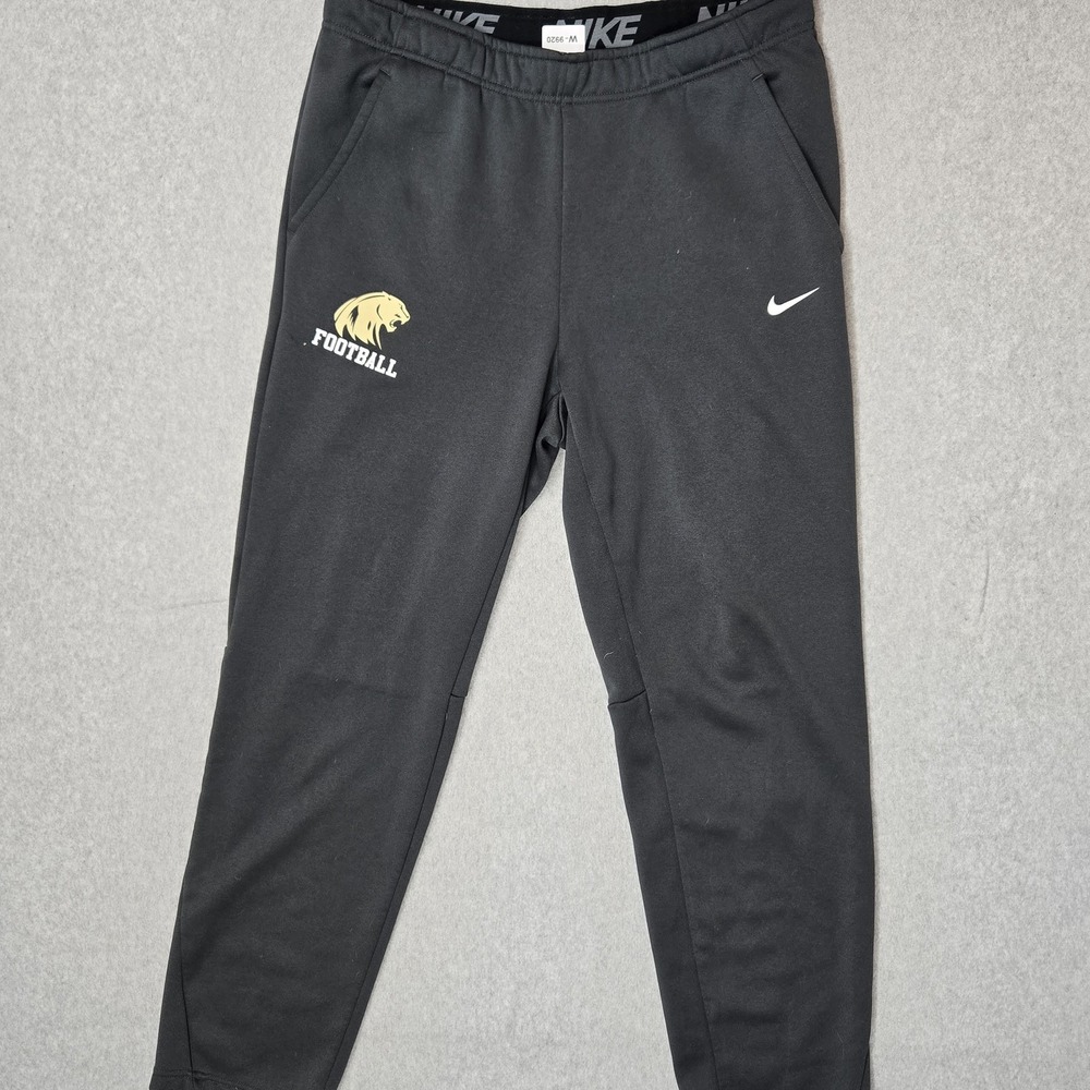 Nike Men Pants L Gray Embroidered Activewear Pants Jogger Fleece Football